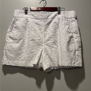 Apt. 9 White Eyelet Lace Shorts Women’s Size L Summer Boho